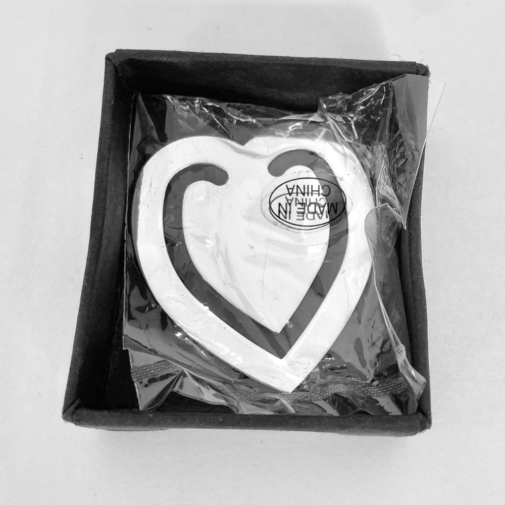 NWT Dansk Silverplate Heart Bookmark 1.5”